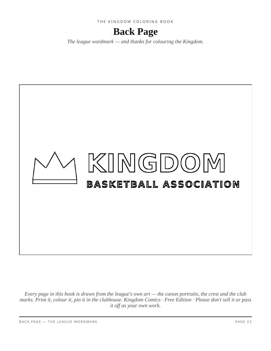 The Kingdom Coloring Book — page 23