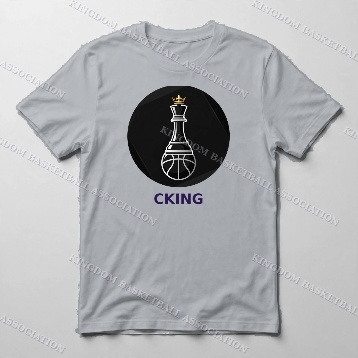 CKING Tee — Tee in Sport Grey with the printed design