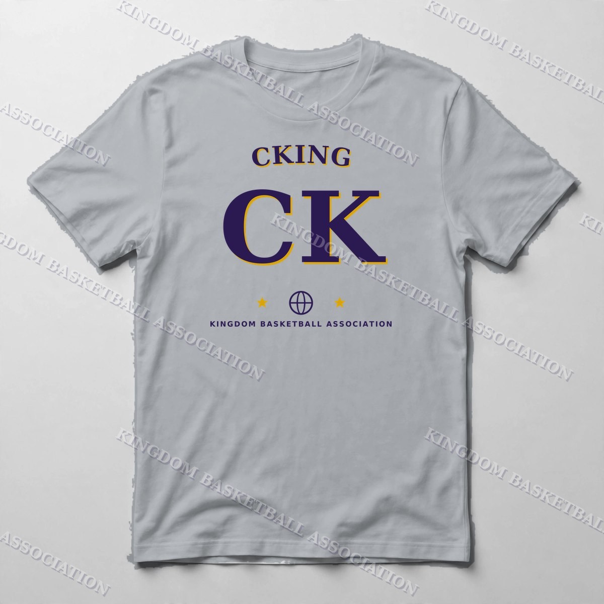 CKING Varsity Tee — Tee in Sport Grey with the printed design