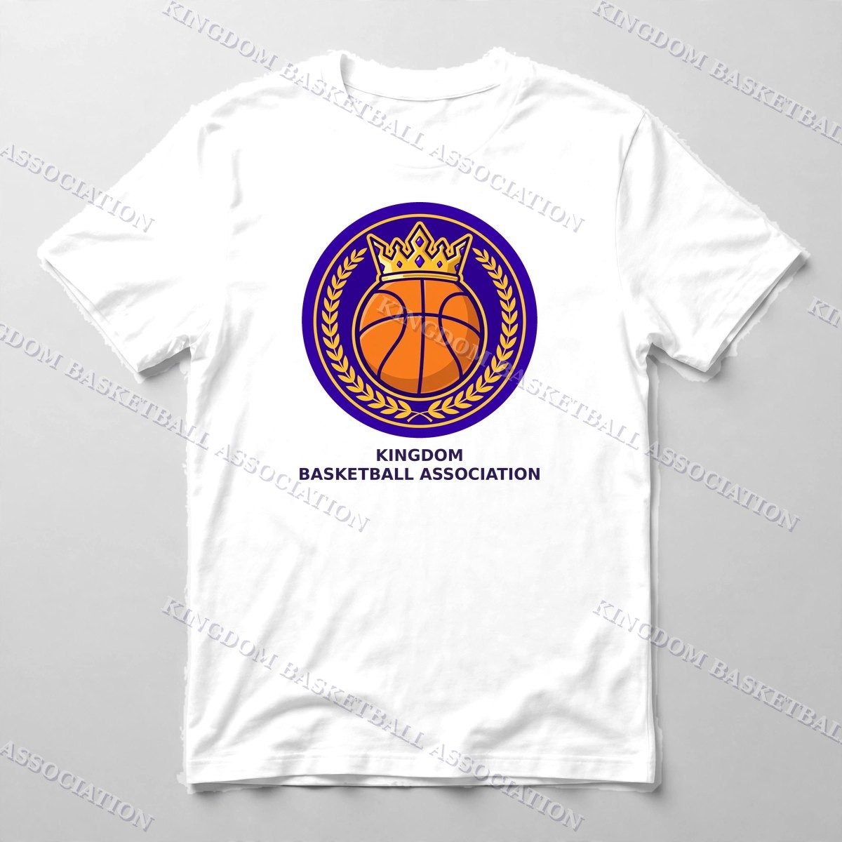 League Tee — Tee in White with the printed design