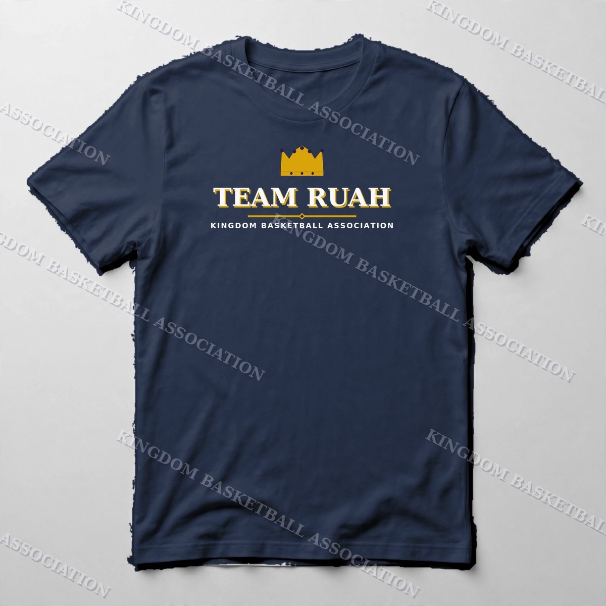 Team Ruah Wordmark Tee — Tee in Navy with the printed design